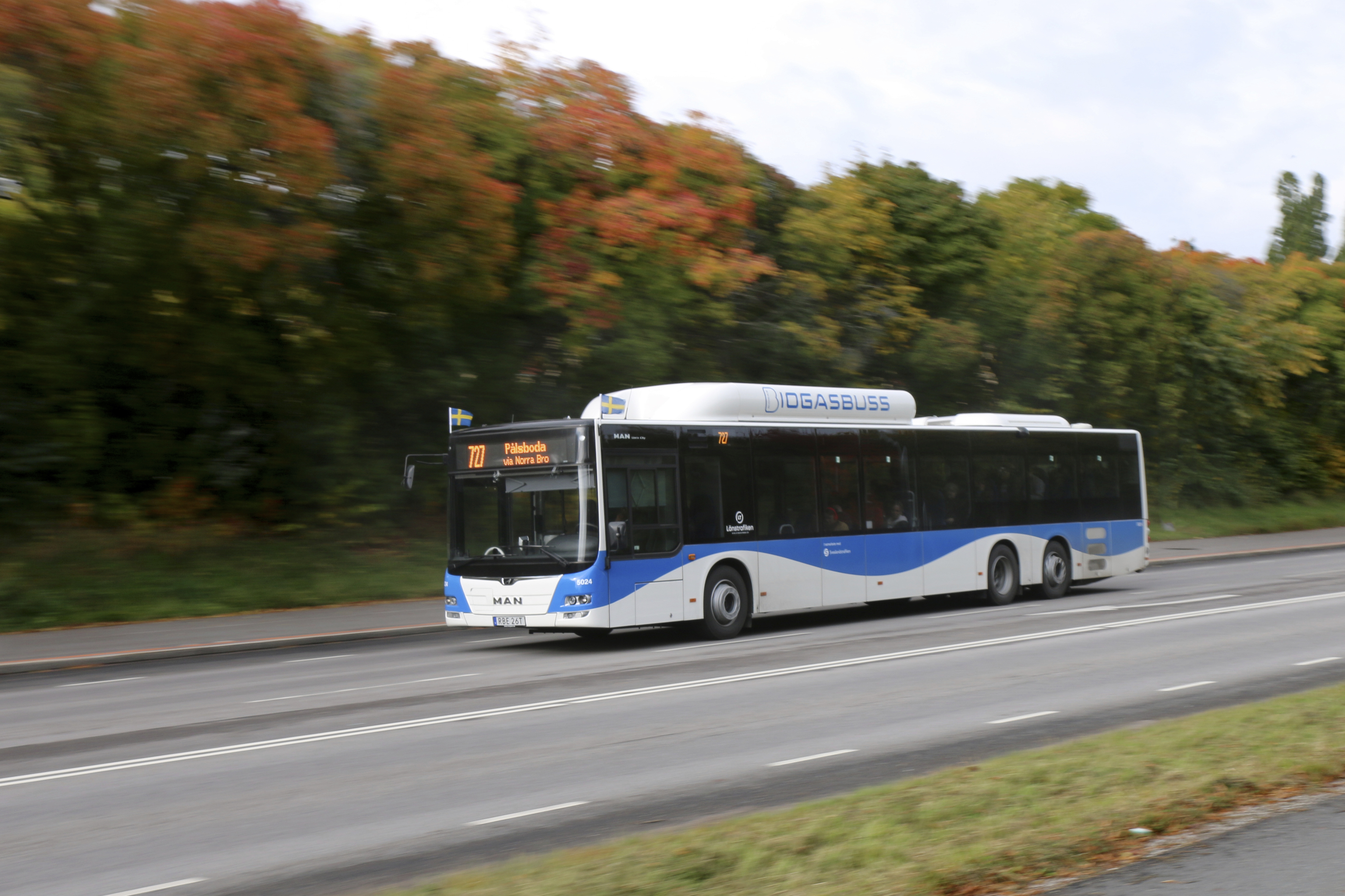 Buss på landsväg