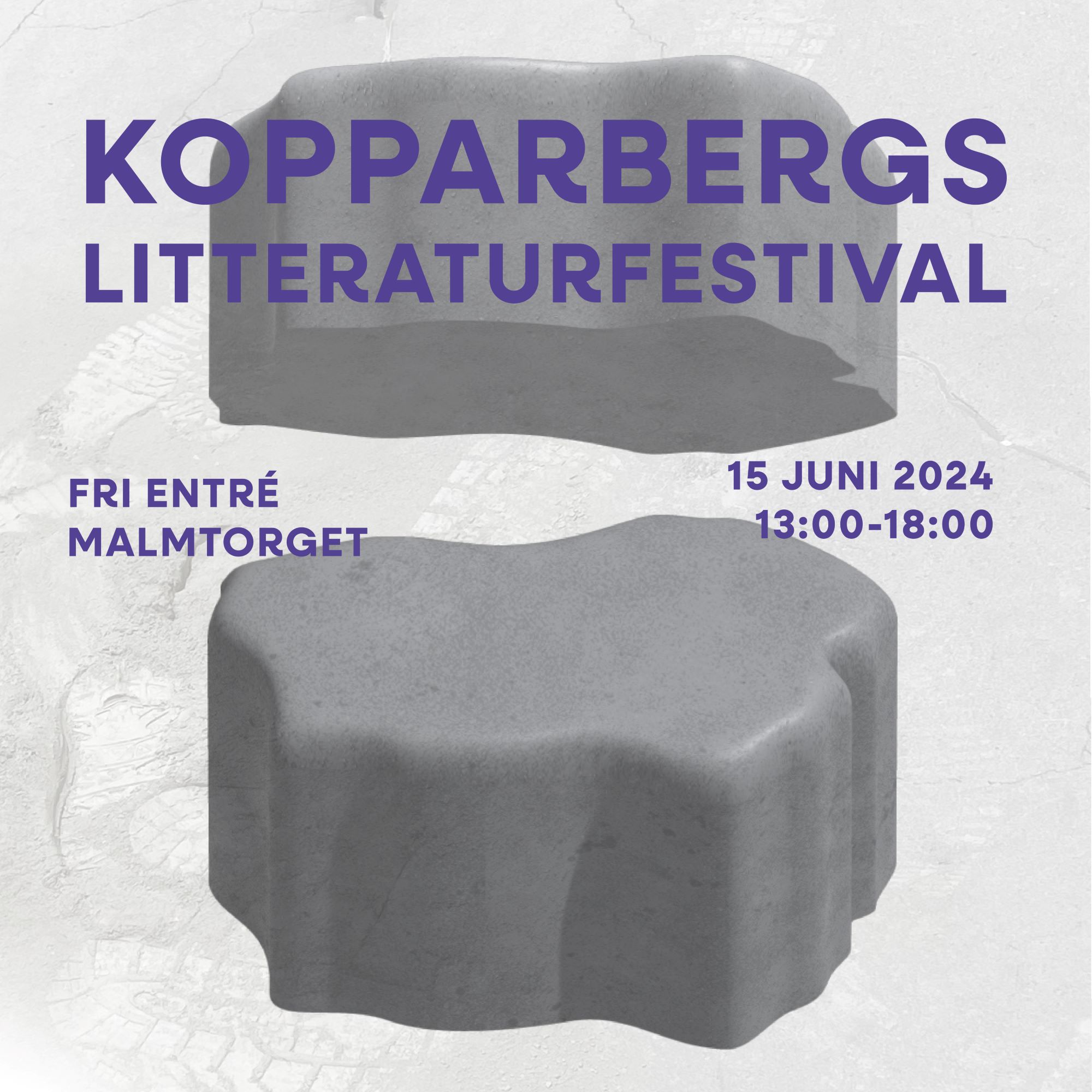 Kopparbergs litteraturfestival 15 juni 2024 Fri entré Malmtorget